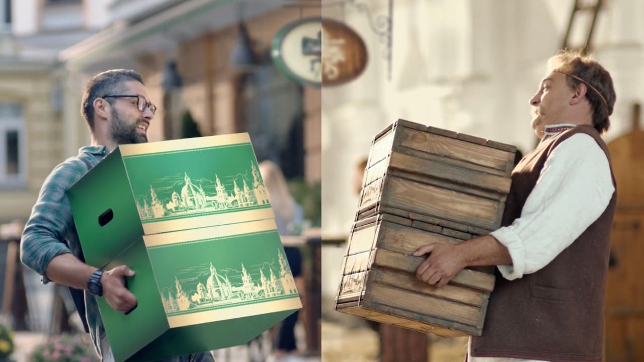 Still from Lvivske beer commercial