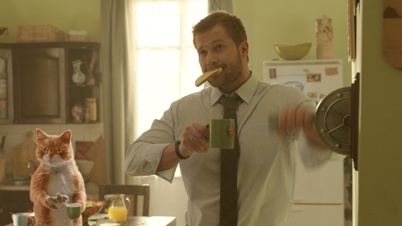 Still from 3D cat in the advertisement of the real estate company